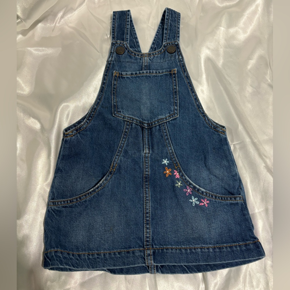 GapKids Jean Overall Dress - Embroidered